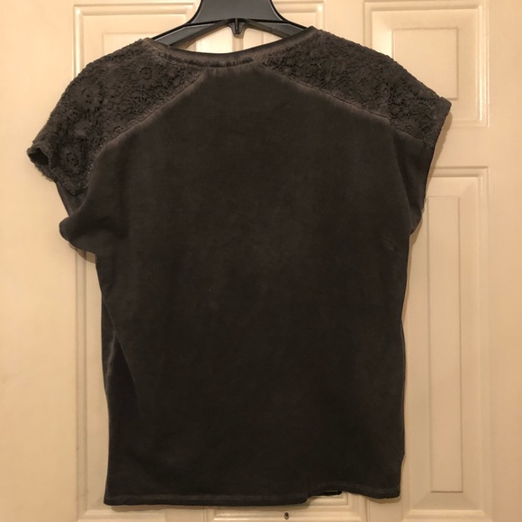 Lace-shoulder Tee- Ruff Hewn - Picture 3 of 6